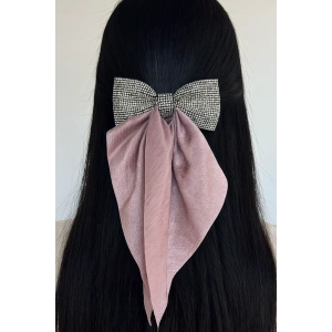 Mor Renk Taş Detaylı Kurdele Otomat Toka