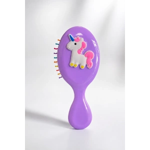 Mor Renk Unicorn Figürlü Çocuk Saç Tarama Fırçası/Tarak
