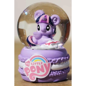 Mor Renk Unicorn Figürlü Küçük Boy Işıklı Kar Küresi