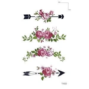 Ok ve Gül Mini Geçici Dövme Tattoo