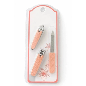 Pembe Renk 3lü Kutulu Tırnak Makası Seti (Küçük Boy)