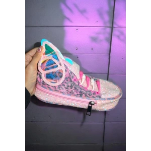 Pembe Renk Ayakkabı Görünümlü Kalem Kutu/Makyaj Çantası