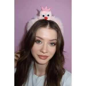 Pembe Renk Canavar Figürlü Çocuk Taç