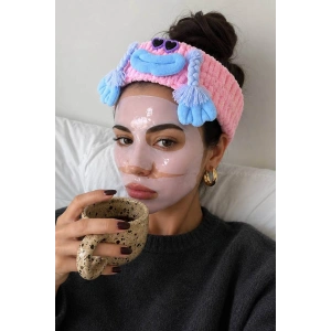 Pembe Renk Canavar Figürlü Peluş Saç Bandı