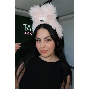 Pembe Renk Canavar Figürlü Peluş Taç