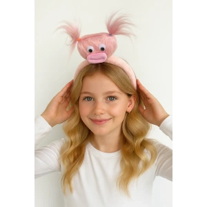 Pembe Renk Canavar Figürlü Peluş Taç