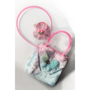 Pembe Renk Çanta/Taç/Havlu Toka Set