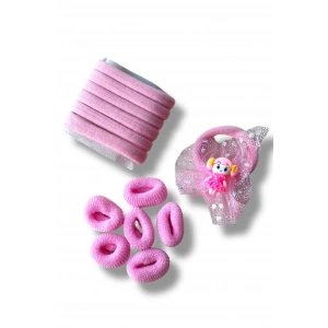 Pembe Renk Çantalı Çocuk Toka Set