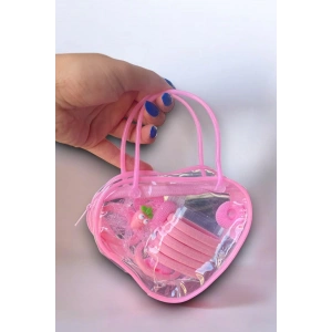 Pembe Renk Çantalı Çocuk Toka Set