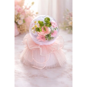 Pembe Renk Çiçek Aranjman Küresi