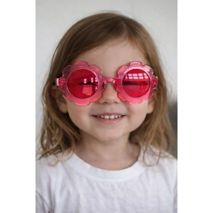 Pembe Renk Çiçek Figürlü Çocuk Güneş Gözlük