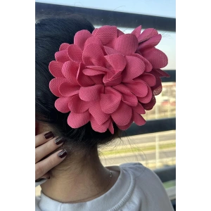 Pembe Renk Çiçek Figürlü Mandal Toka