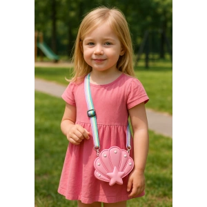 Pembe Renk Deniz Kabuğu Figürlü Çocuk Çanta