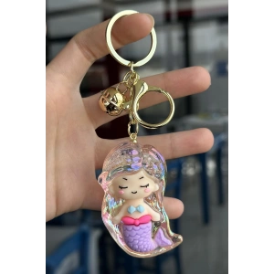Pembe Renk Deniz Kızı Figürlü Anahtarlık