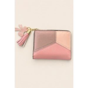 Pembe Renk Deri Kadın Cüzdan