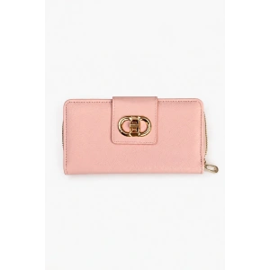 Pembe Renk Deri Kadın Cüzdan