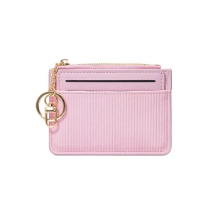 Pembe Renk Deri Kadın Cüzdan/Kartlık