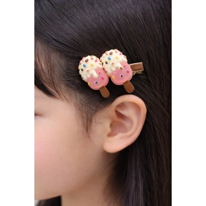 Pembe Renk Dondurma Figürlü Yan Toka