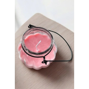 Pembe Renk Gül Kokulu Mum