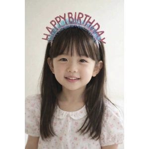 Pembe Renk Happy Birthday Yazılı Taç