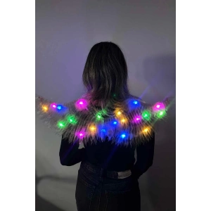 Pembe Renk Işıklı Melek Kanadı