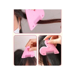 Pembe Renk Kalp Figürlü Saç Kırık Alma Aparatı