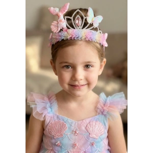 Pembe Renk Karışık Figürlü Çocuk Taç