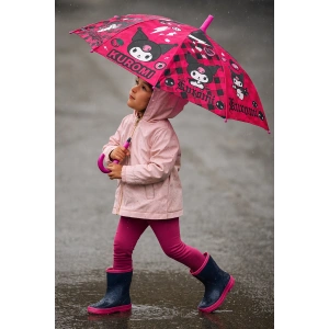 Pembe Renk Karışık Figürlü Kılıflı Çocuk Şemsiye