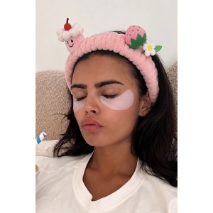 Pembe  Renk Karışık Figürlü Peluş Saç Bandı