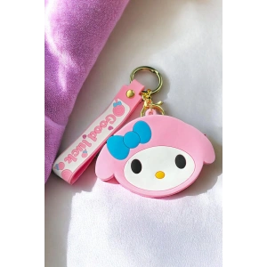 Pembe Renk Kedi Figürlü Anahtarlık/Cüzdan