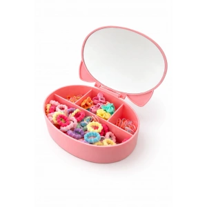 Pembe Renk Kulak Detaylı Kutulu Çocuk Tokası Set
