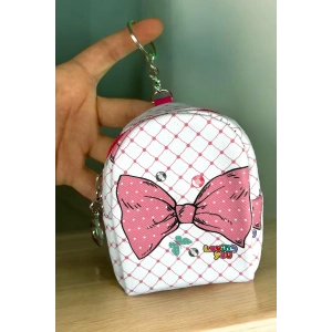 Pembe Renk Kurdele Figürlü Anahtarlık /Cüzdan