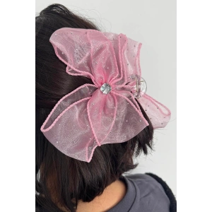 Pembe Renk Kurdele Figürlü Mandal Toka