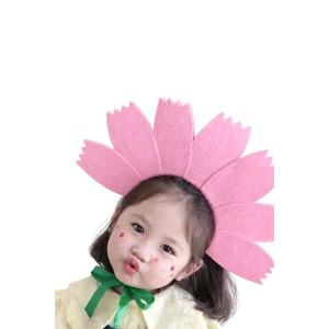 Pembe Renk Lale Figürlü Tasarım Taç