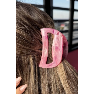 Pembe Renk Mermer Desenli Kemik Mandal Toka