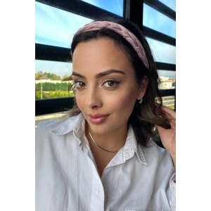 Pembe Renk Örgü Detaylı Taç