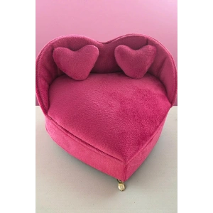 Pembe Renk Oyuncak Bebek Evi Kanepe, Takı Organizeri