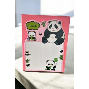 Pembe Renk Panda Figürlü Yapışkanlı Not Kağıdı