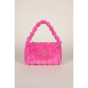 Pembe Renk Peluş Makyaj Çantası