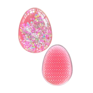 Pembe Renk Sim Detaylı Taşınabilir Saç Tarama Fırçası/ Tarak