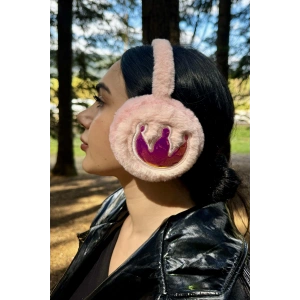 Pembe Renk Taç Figürlü Peluş Kulaklık