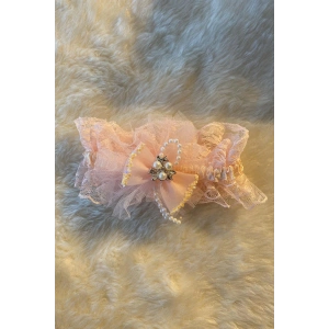 Pembe Renk Taş Detaylı Çocuk Saç Bandı