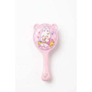 Pembe Renk Tavşan Figürlü Çocuk Saç Tarama Fırçası/Tarak