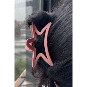 Pembe Renk Yıldız Figürlü Mandal Toka