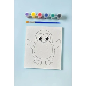 Penguen Desenli Boyama Seti