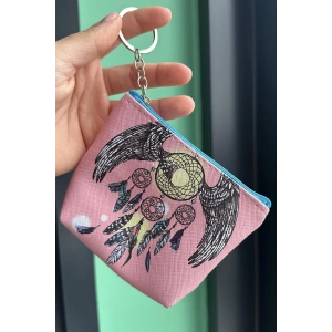 Pudra Renk Düş Kapanı Figürlü Anahtarlık /Cüzdan