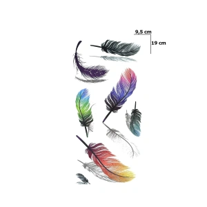 Renkli Tüy Geçici Dövme Tattoo