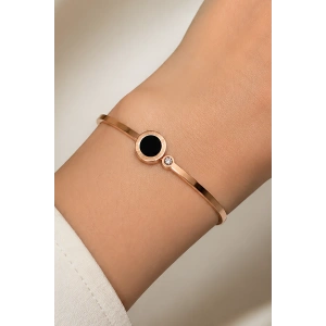 Rose Gold Renk Çelik Kelepçe Bileklik