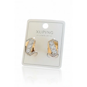 Rose Gold Renk Taşlı Xuping Küpe (Çift)