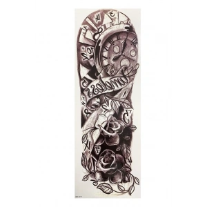 Saat Gül Kol Dövme Geçici Tattoo